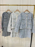 Vintage Tweed Jacket With Pleated Mini Skirts